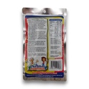 Back view of Crunchy Ice Cream Vanilla 17g bag with product details and ingredients, available at The Professors Online Lolly Shop.